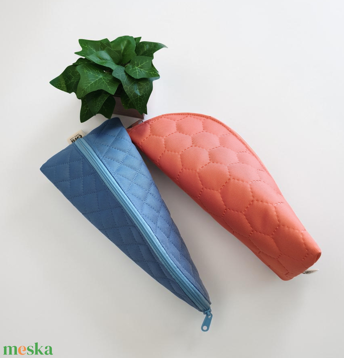 Evőszköz tartó kék, korall, barack színű evőeszköztartó - táska & tok - uzsonna- & ebéd tartó - evőeszköz tartó - Meska.hu