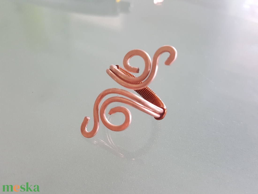 Romantikus, nőies rézdrót gyűrű -  - Meska.hu