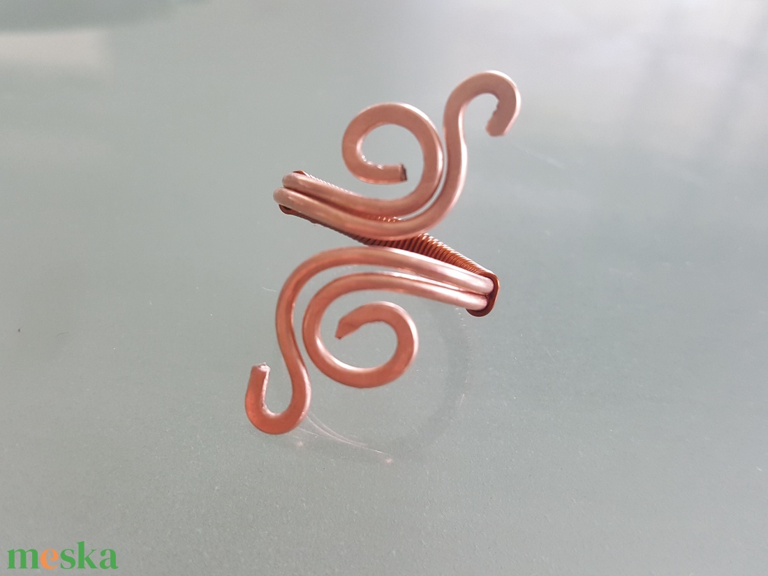 Romantikus, nőies rézdrót gyűrű -  - Meska.hu