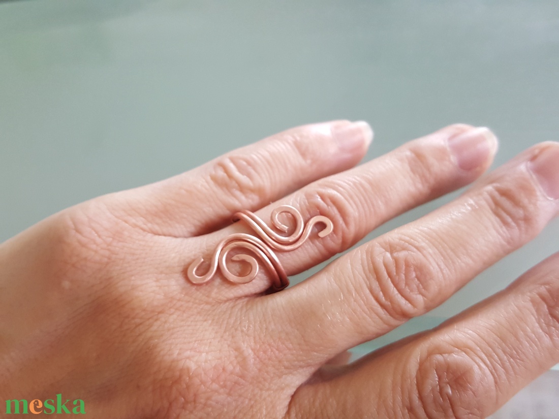 Romantikus, nőies rézdrót gyűrű -  - Meska.hu