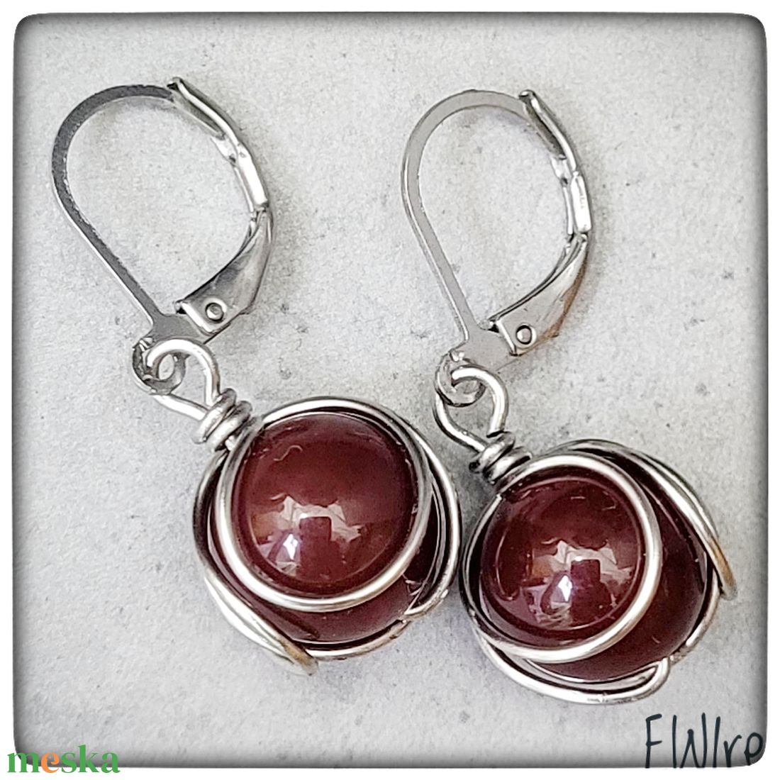 Karneol fülbevaló, Orvosi fém fülbevaló - ékszer - fülbevaló - lógós kerek fülbevaló - Meska.hu Karneol fülbevaló, Orvosi fém fülbevaló - ékszer - fülbevaló - lógós kerek fülbevaló - Meska.hu