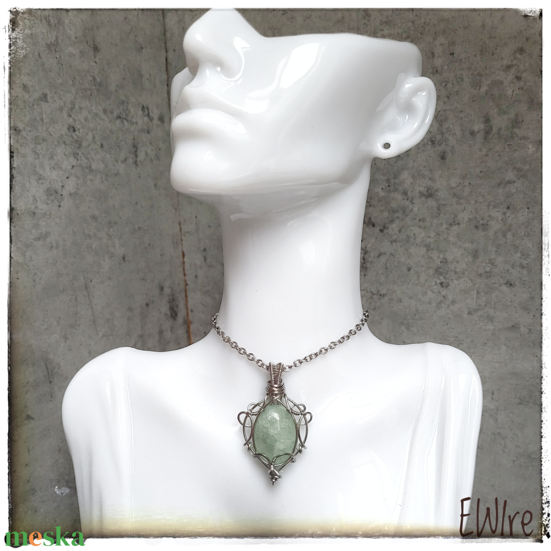 Fluorit ásvány medál orvosi fém - ékszer - nyaklánc - medál - Meska.hu