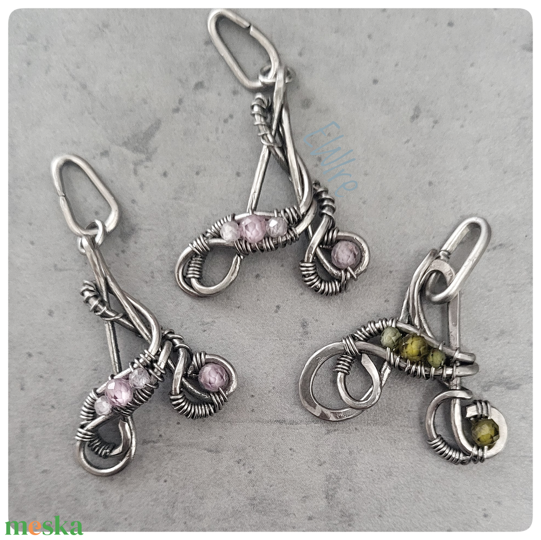 Betű medál A orvosi fém cirkonnal - ékszer - nyaklánc - medál - Meska.hu