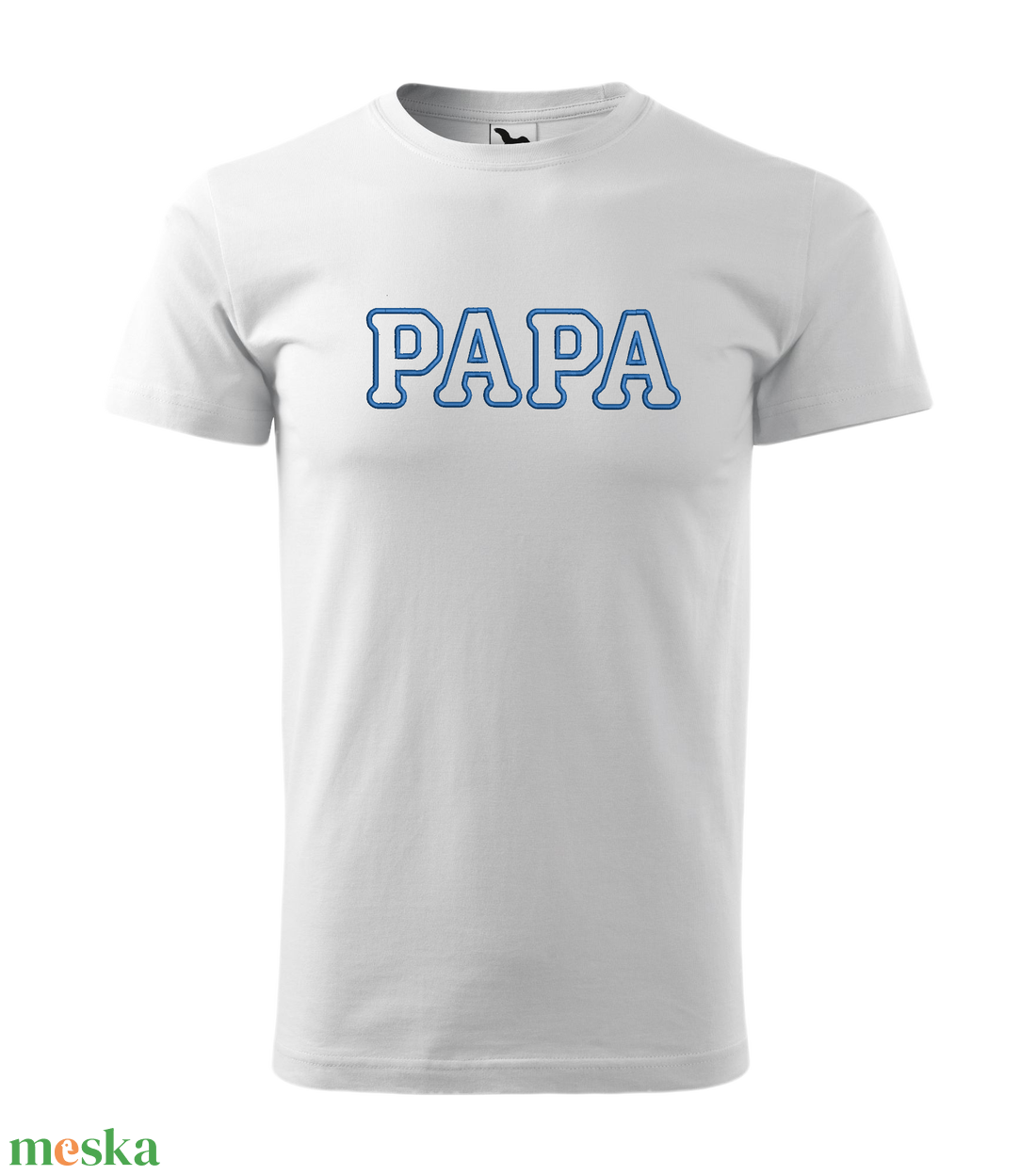 PAPA feliratú fehér férfi póló - ruha & divat - férfi ruha - póló - Meska.hu