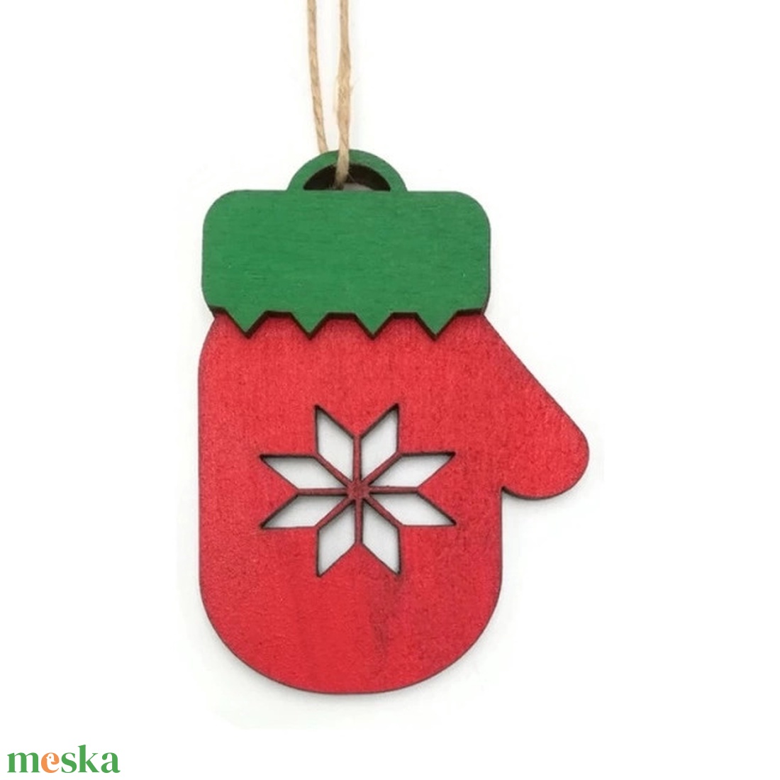 Karácsonyi kesztyű fadísz/karácsonyfadísz - karácsony - karácsonyi lakásdekoráció - karácsonyfadíszek - Meska.hu