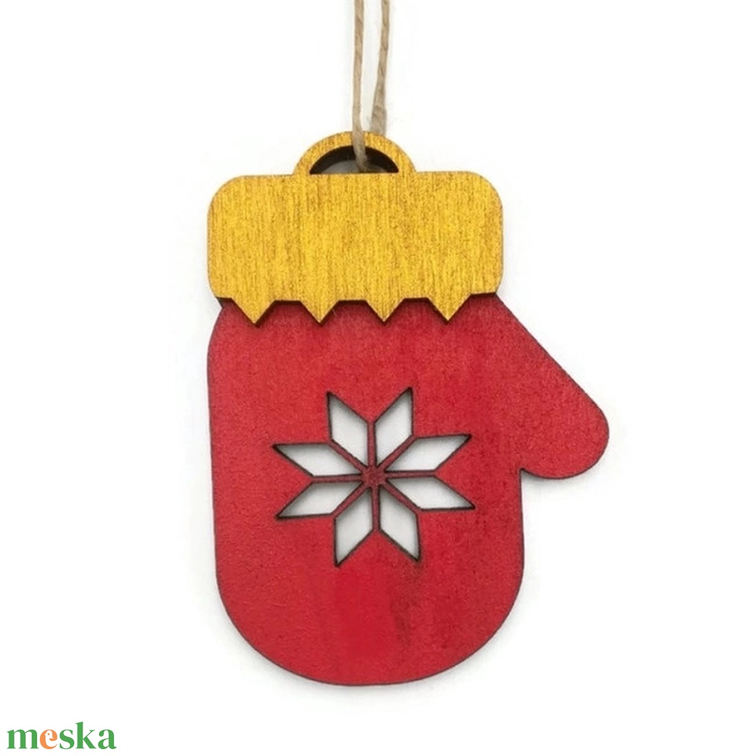 Karácsonyi kesztyű fadísz/karácsonyfadísz - karácsony - karácsonyi lakásdekoráció - karácsonyfadíszek - Meska.hu