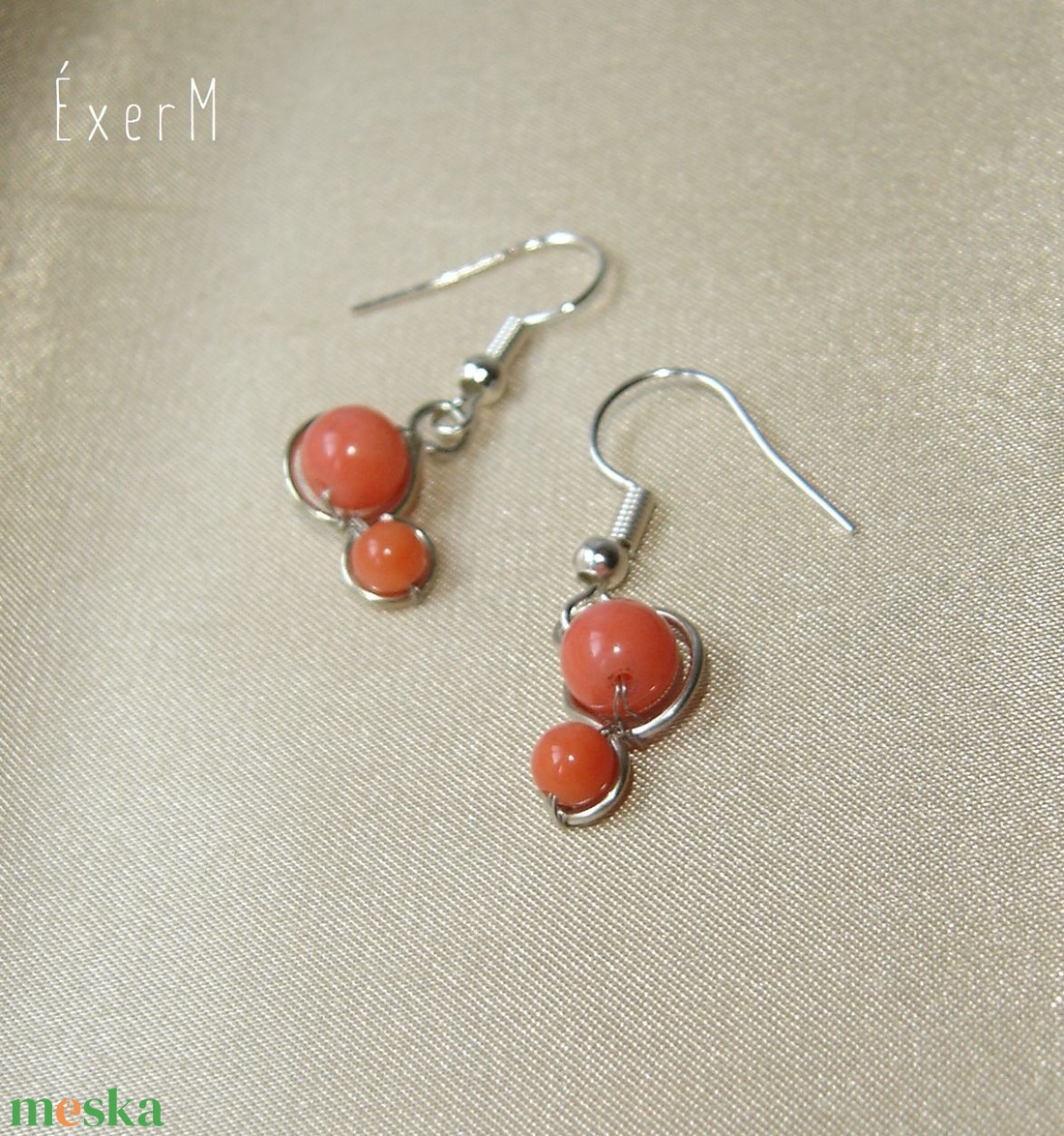Pink korall mini duo fülbevaló - ékszer - fülbevaló - lógó fülbevaló - Meska.hu Pink korall mini duo fülbevaló - ékszer - fülbevaló - lógó fülbevaló - Meska.hu