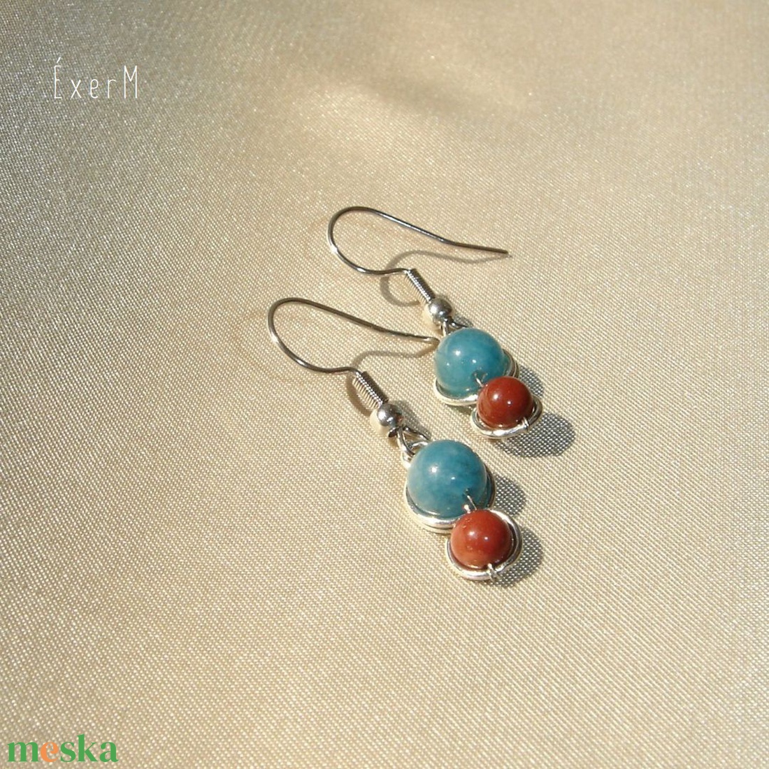 Színes ásvány mini duo fülbevaló - ékszer - fülbevaló - lógó fülbevaló - Meska.hu Színes ásvány mini duo fülbevaló - ékszer - fülbevaló - lógó fülbevaló - Meska.hu