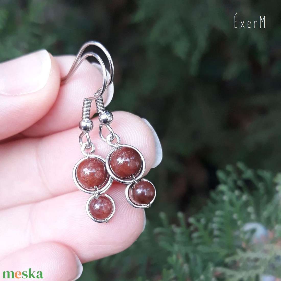 Csokibarna mini duo fülbevaló - ékszer - fülbevaló - lógó fülbevaló - Meska.hu Csokibarna mini duo fülbevaló - ékszer - fülbevaló - lógó fülbevaló - Meska.hu