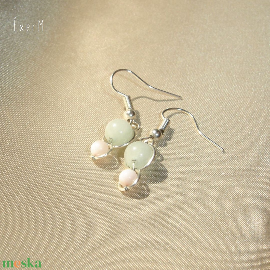 Pasztell mini duo ásvány fülbevaló - ékszer - fülbevaló - lógó fülbevaló - Meska.hu Pasztell mini duo ásvány fülbevaló - ékszer - fülbevaló - lógó fülbevaló - Meska.hu