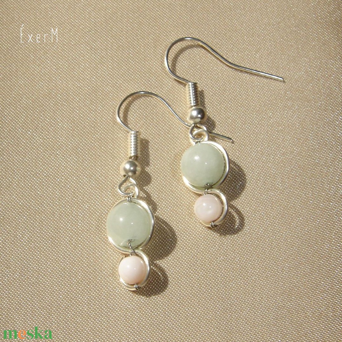 Pasztell mini duo ásvány fülbevaló - ékszer - fülbevaló - lógó fülbevaló - Meska.hu Pasztell mini duo ásvány fülbevaló - ékszer - fülbevaló - lógó fülbevaló - Meska.hu