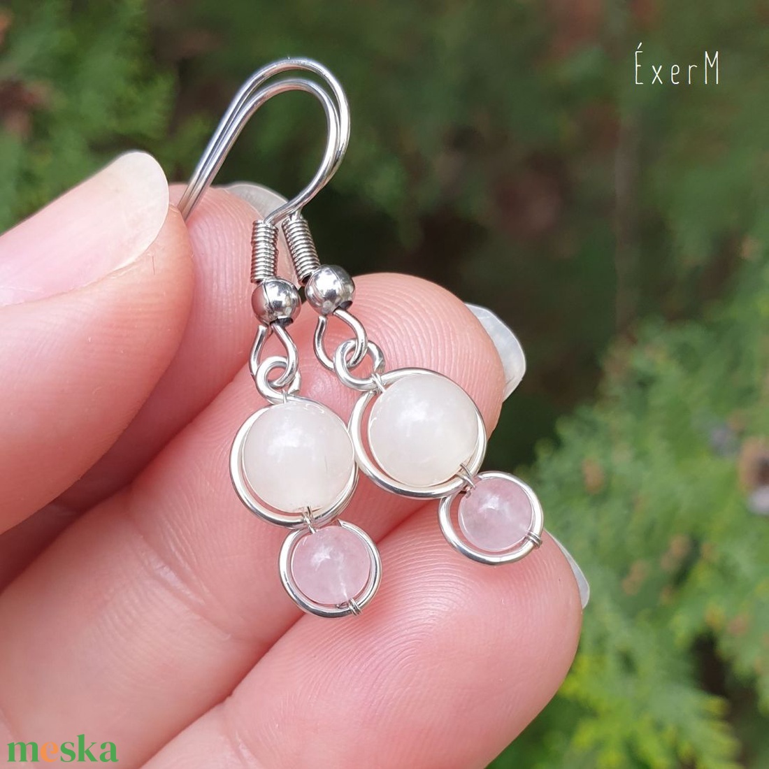Pasztell ásvány mini duo fülbevaló - ékszer - fülbevaló - lógó fülbevaló - Meska.hu Pasztell ásvány mini duo fülbevaló - ékszer - fülbevaló - lógó fülbevaló - Meska.hu