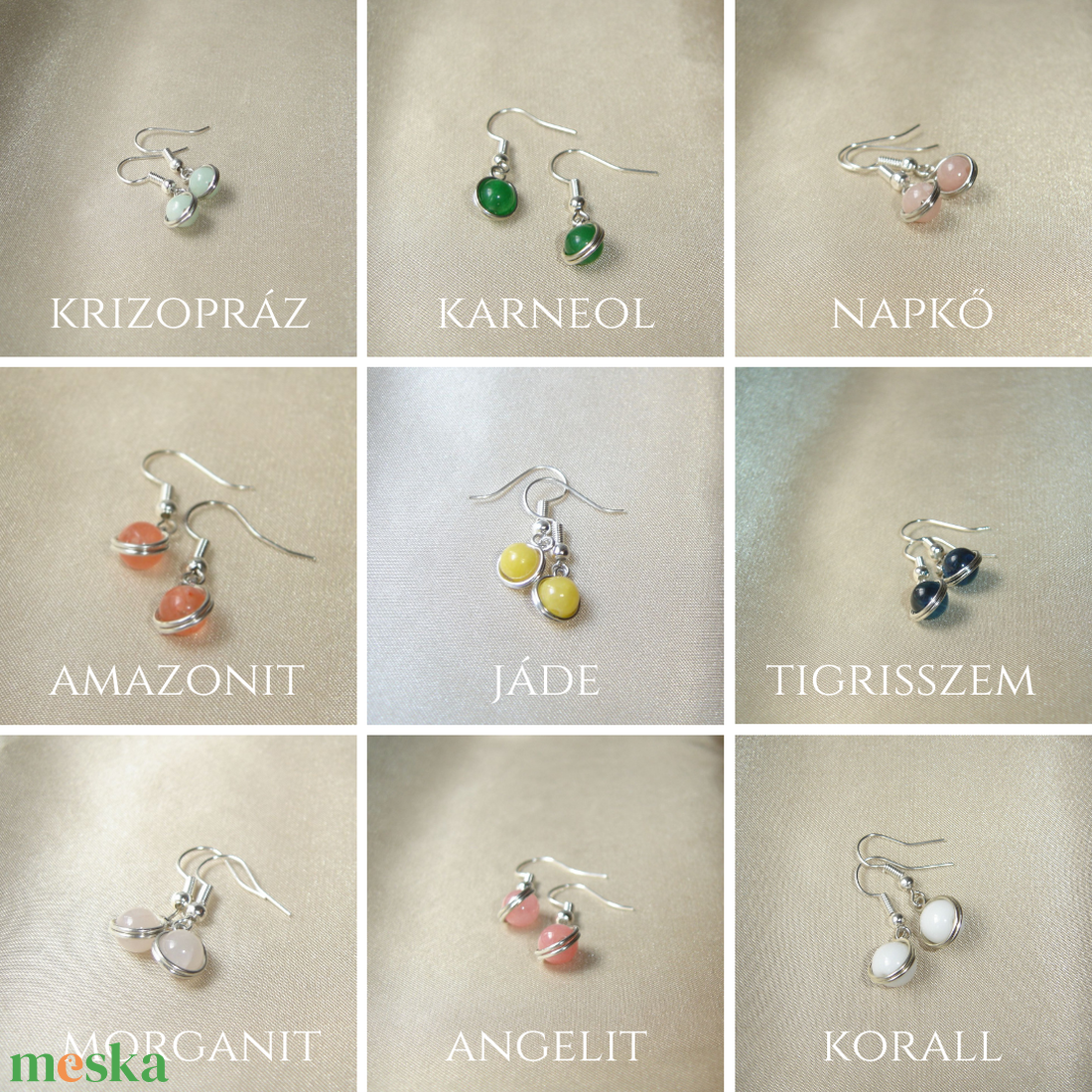 Mono ásvány fülbevaló - kék amazonit - ékszer - fülbevaló - lógó fülbevaló - Meska.hu Mono ásvány fülbevaló - kék amazonit - ékszer - fülbevaló - lógó fülbevaló - Meska.hu