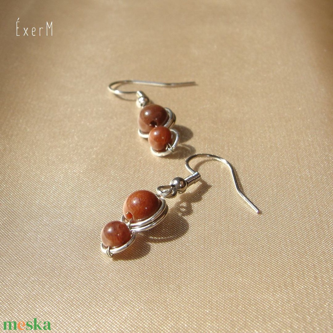 Csokibarna mini duo fülbevaló - ékszer - fülbevaló - lógó fülbevaló - Meska.hu Csokibarna mini duo fülbevaló - ékszer - fülbevaló - lógó fülbevaló - Meska.hu