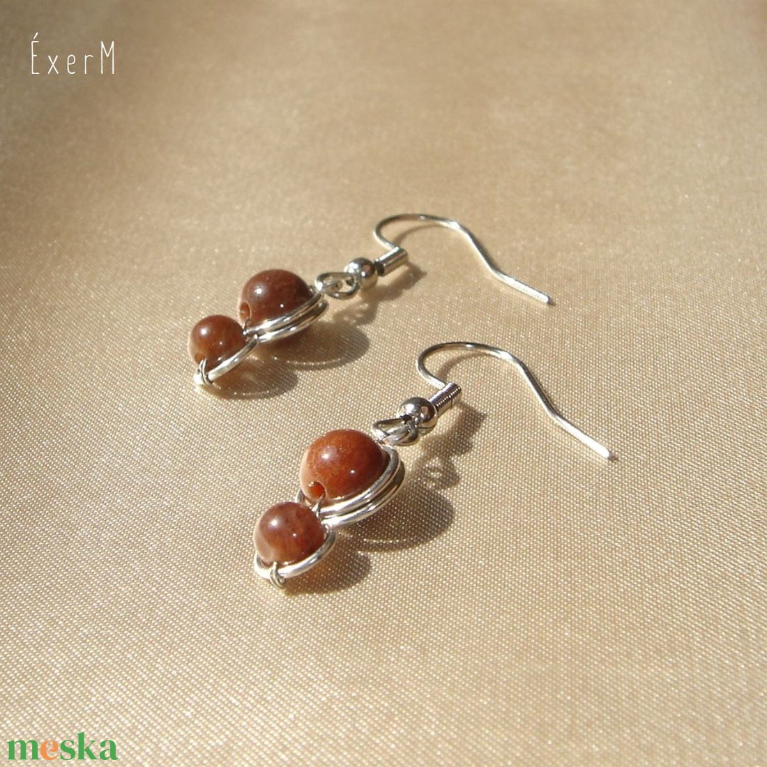 Csokibarna mini duo fülbevaló - ékszer - fülbevaló - lógó fülbevaló - Meska.hu Csokibarna mini duo fülbevaló - ékszer - fülbevaló - lógó fülbevaló - Meska.hu