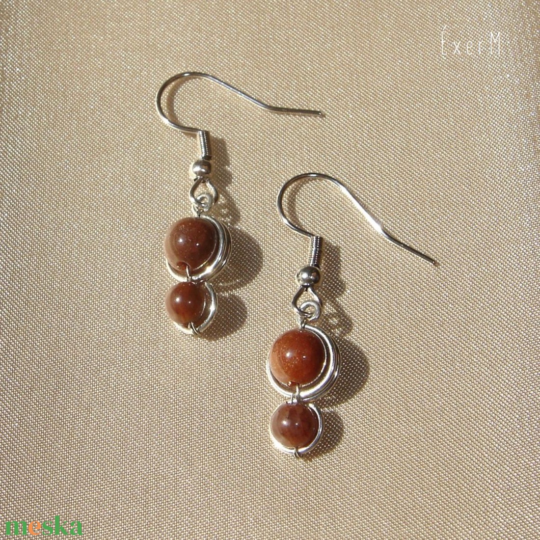 Csokibarna mini duo fülbevaló - ékszer - fülbevaló - lógó fülbevaló - Meska.hu Csokibarna mini duo fülbevaló - ékszer - fülbevaló - lógó fülbevaló - Meska.hu