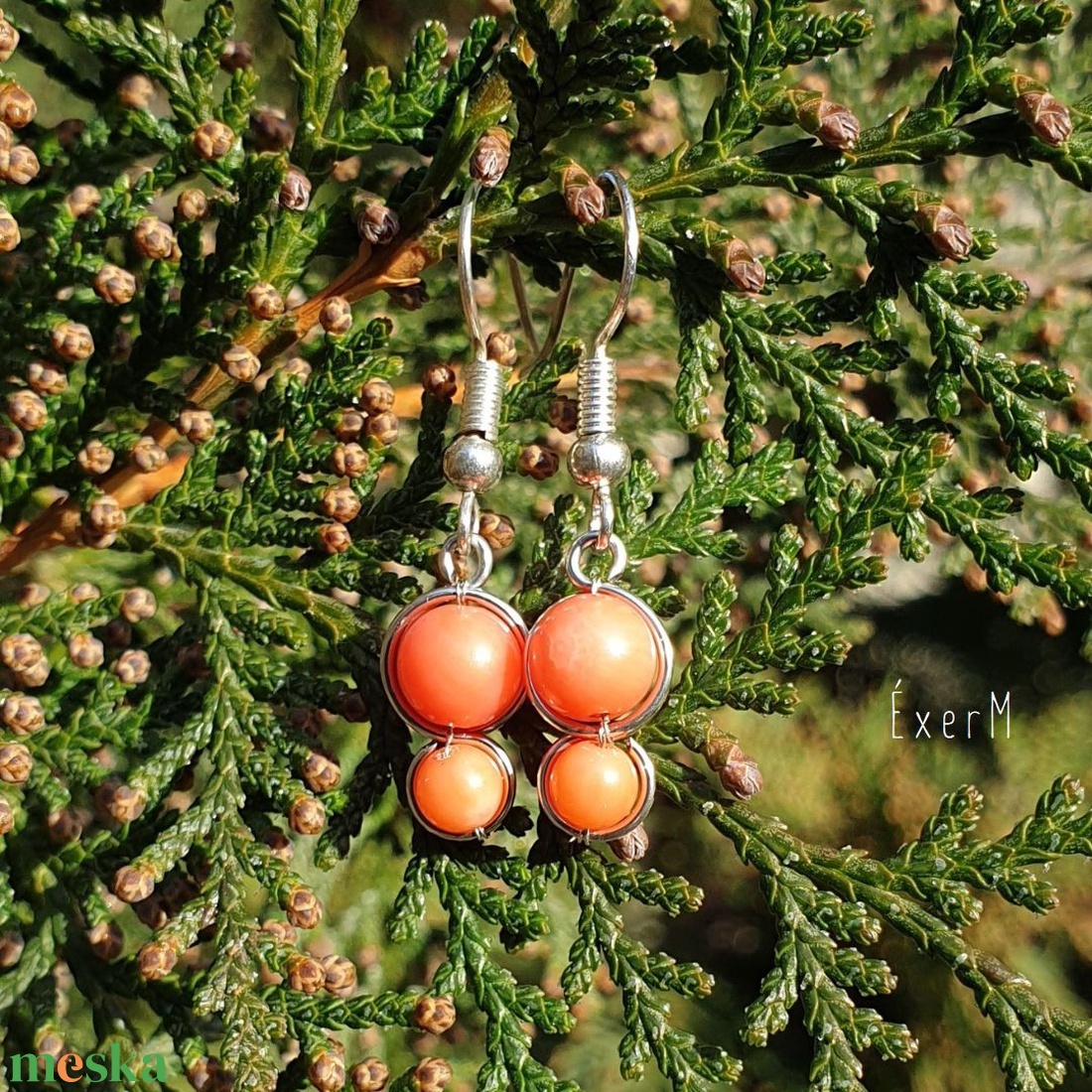 Pink korall mini duo fülbevaló - ékszer - fülbevaló - lógó fülbevaló - Meska.hu Pink korall mini duo fülbevaló - ékszer - fülbevaló - lógó fülbevaló - Meska.hu