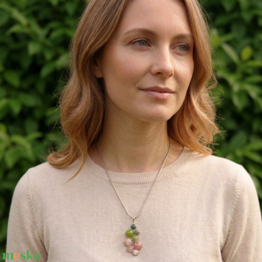 Tavaszi ásvány medálos nyaklánc - ékszer - nyaklánc - medálos nyaklánc - Meska.hu