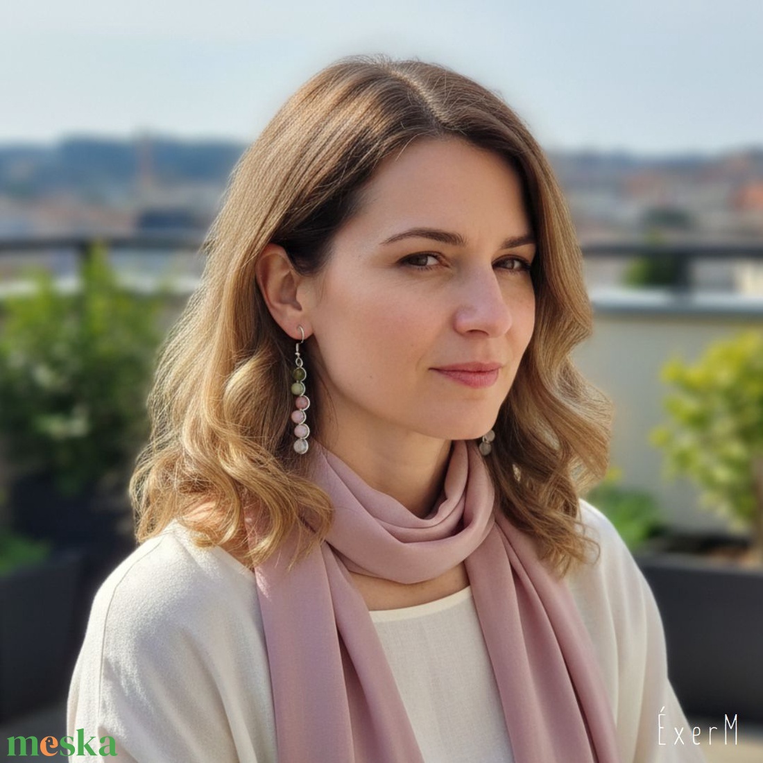 Színes pasztell ásvány stick fülbevaló - ékszer - fülbevaló - lógó fülbevaló - Meska.hu