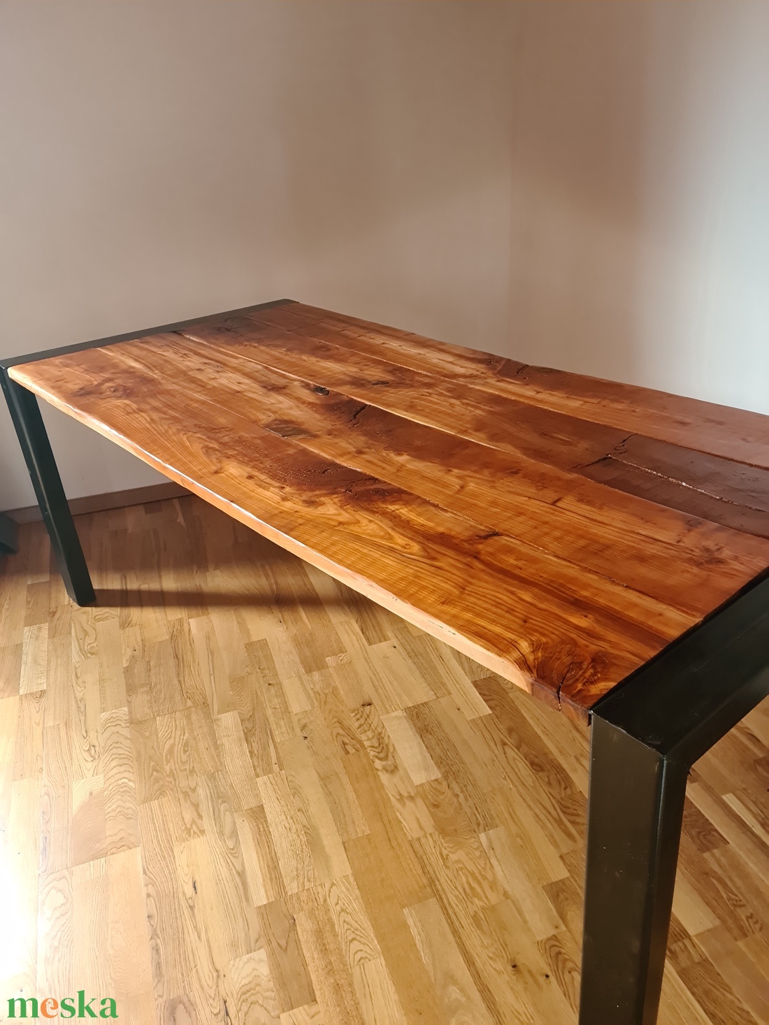 Rusztikus ebédlő asztal cseresznye fából - otthon & lakás - bútor - asztal - Meska.hu