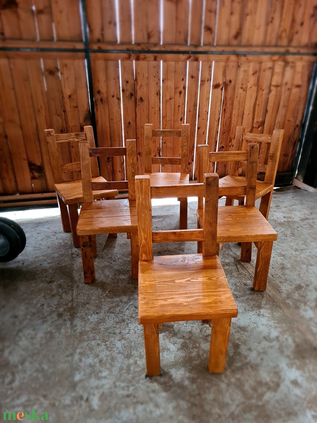 Rusztikus szék étkezőasztalhoz, tömörfa fenyő design szék - otthon & életmód - bútor - szék & fotel - Meska.hu