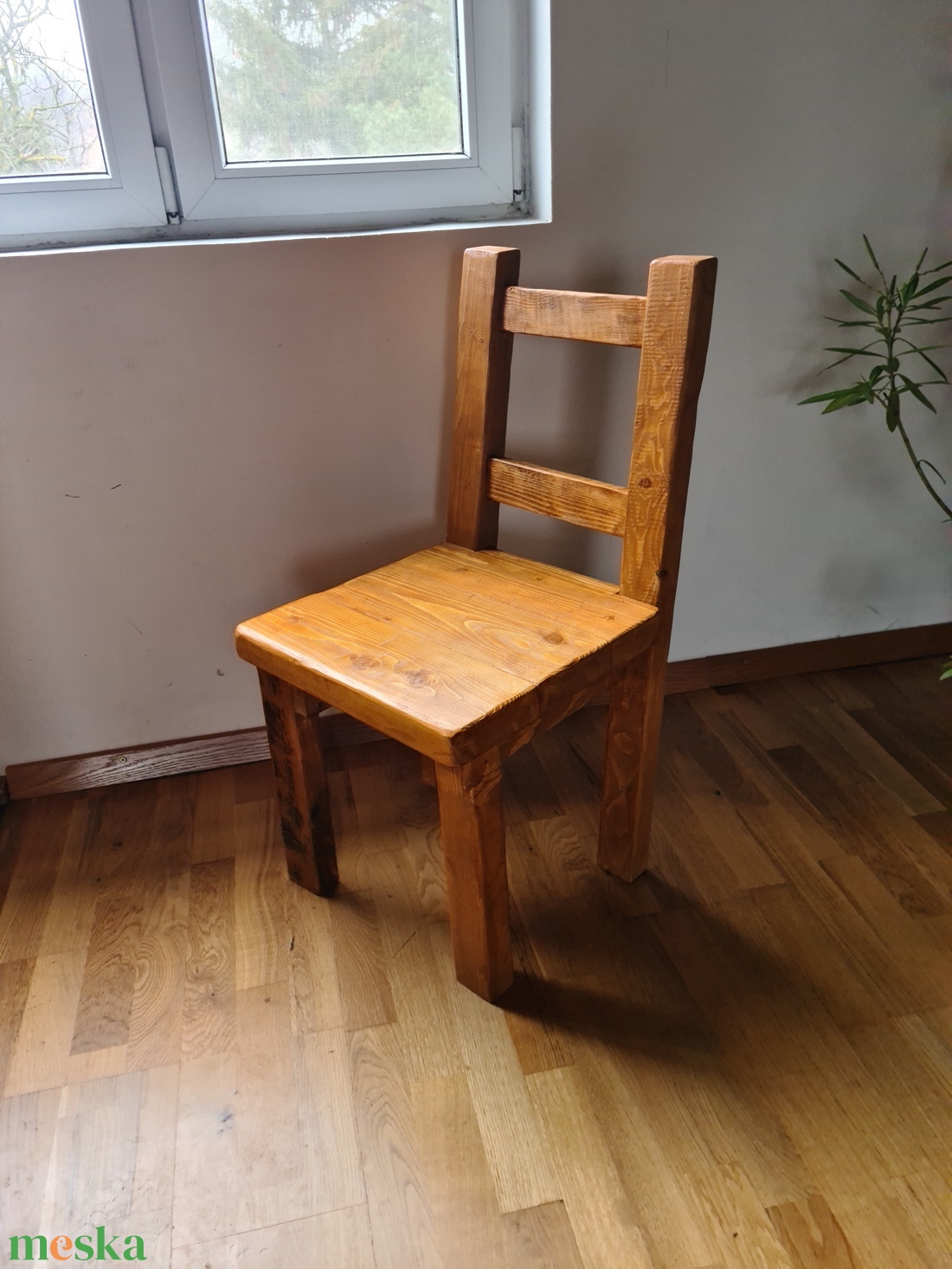 Rusztikus szék étkezőasztalhoz, tömörfa fenyő design szék - otthon & életmód - bútor - szék & fotel - Meska.hu