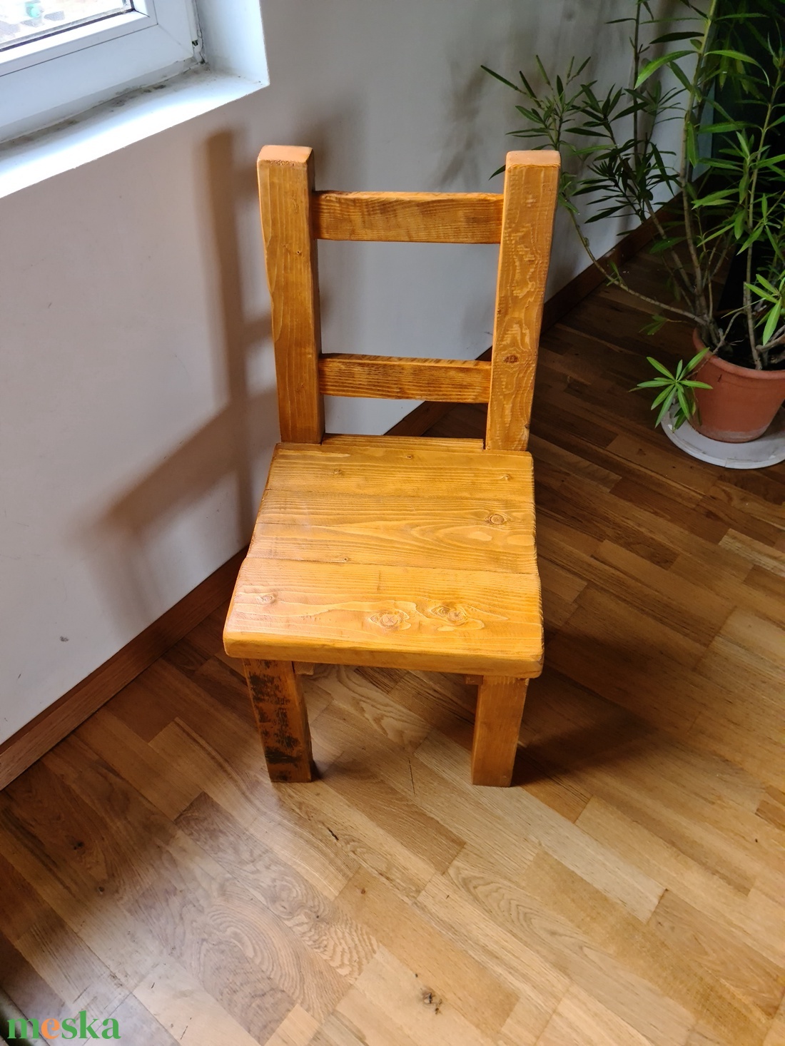 Rusztikus szék étkezőasztalhoz, tömörfa fenyő design szék - otthon & életmód - bútor - szék & fotel - Meska.hu