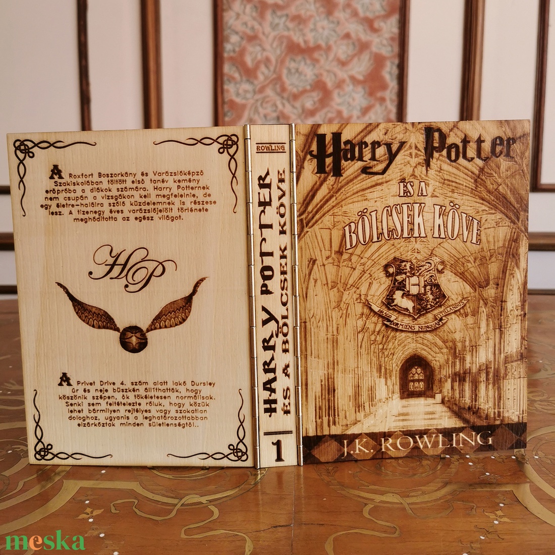 Harry Potter és a bölcsek köve - Égetett fakötésű könyv - könyv & zene - könyv - Meska.hu Harry Potter és a bölcsek köve - Égetett fakötésű könyv - könyv & zene - könyv - Meska.hu