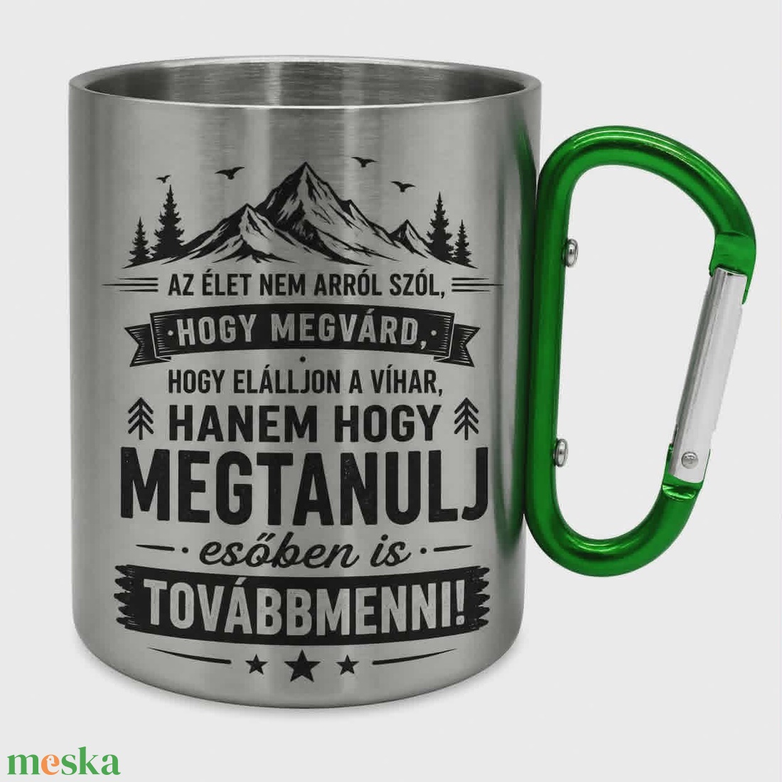 Karabíneres fém bögre 300ml - otthon & életmód - konyhafelszerelés, tálalás - tálalás - bögre & csésze - Meska.hu