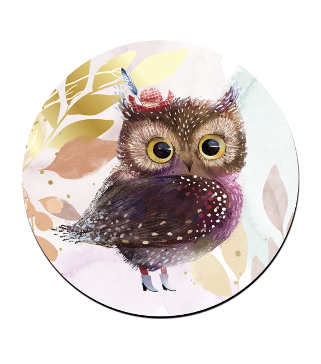 Cuki kalapos bagoly mintás bögre alátét -  - Meska.hu