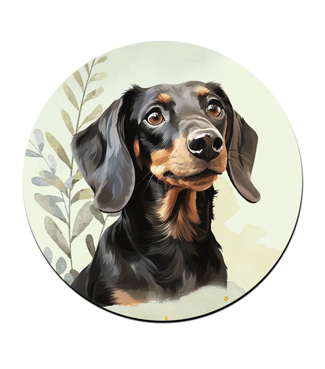 Fekete tacskó portré mintás bögre alátét - otthon & életmód - konyhafelszerelés, tálalás - tálalás - tányér- és poháralátét - Meska.hu