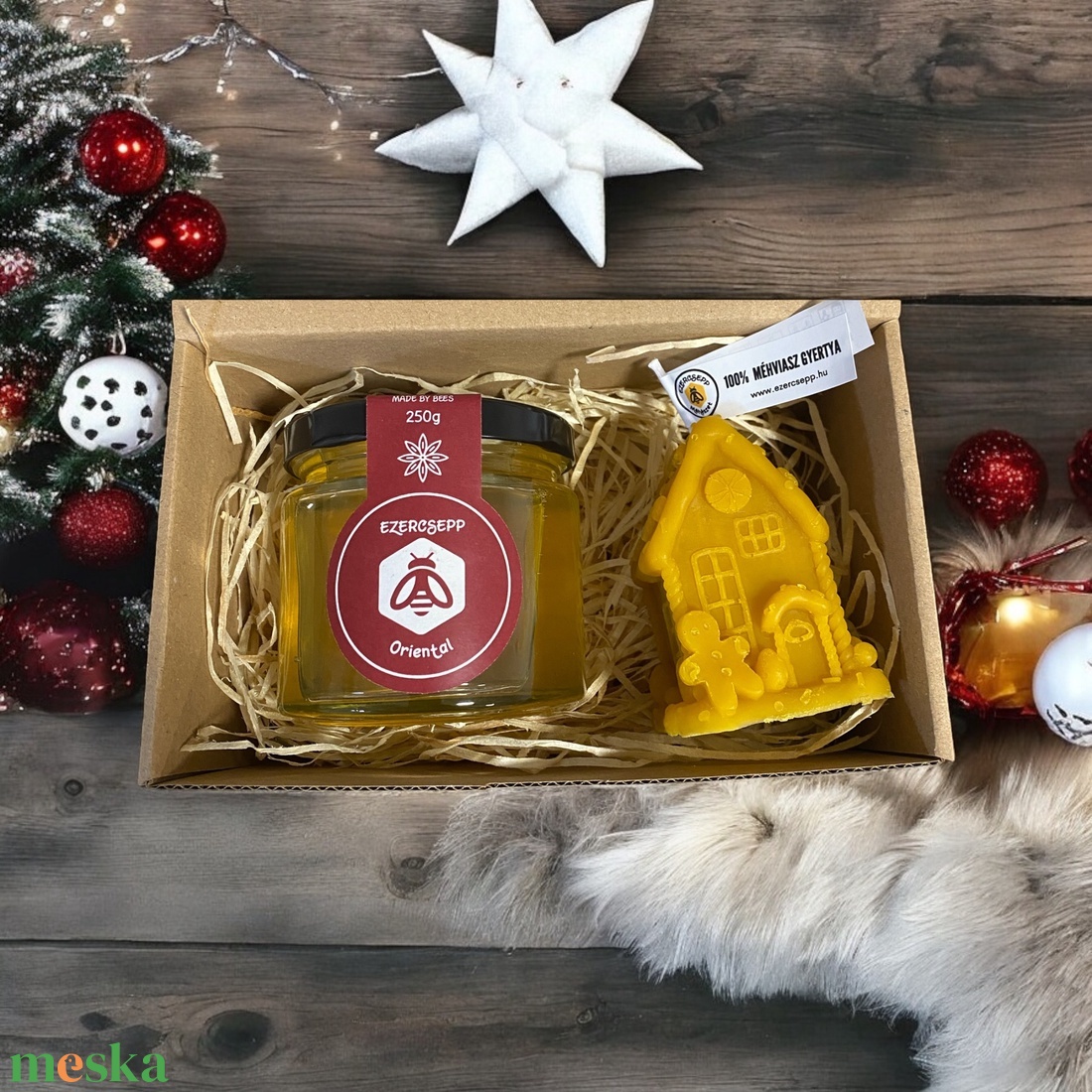 Fűszeres méz ajándékcsomag (250g + mézeskalács házikó gyertya) - élelmiszer - gasztro ajándékcsomag - Meska.hu Fűszeres méz ajándékcsomag (250g + mézeskalács házikó gyertya) - élelmiszer - gasztro ajándékcsomag - Meska.hu