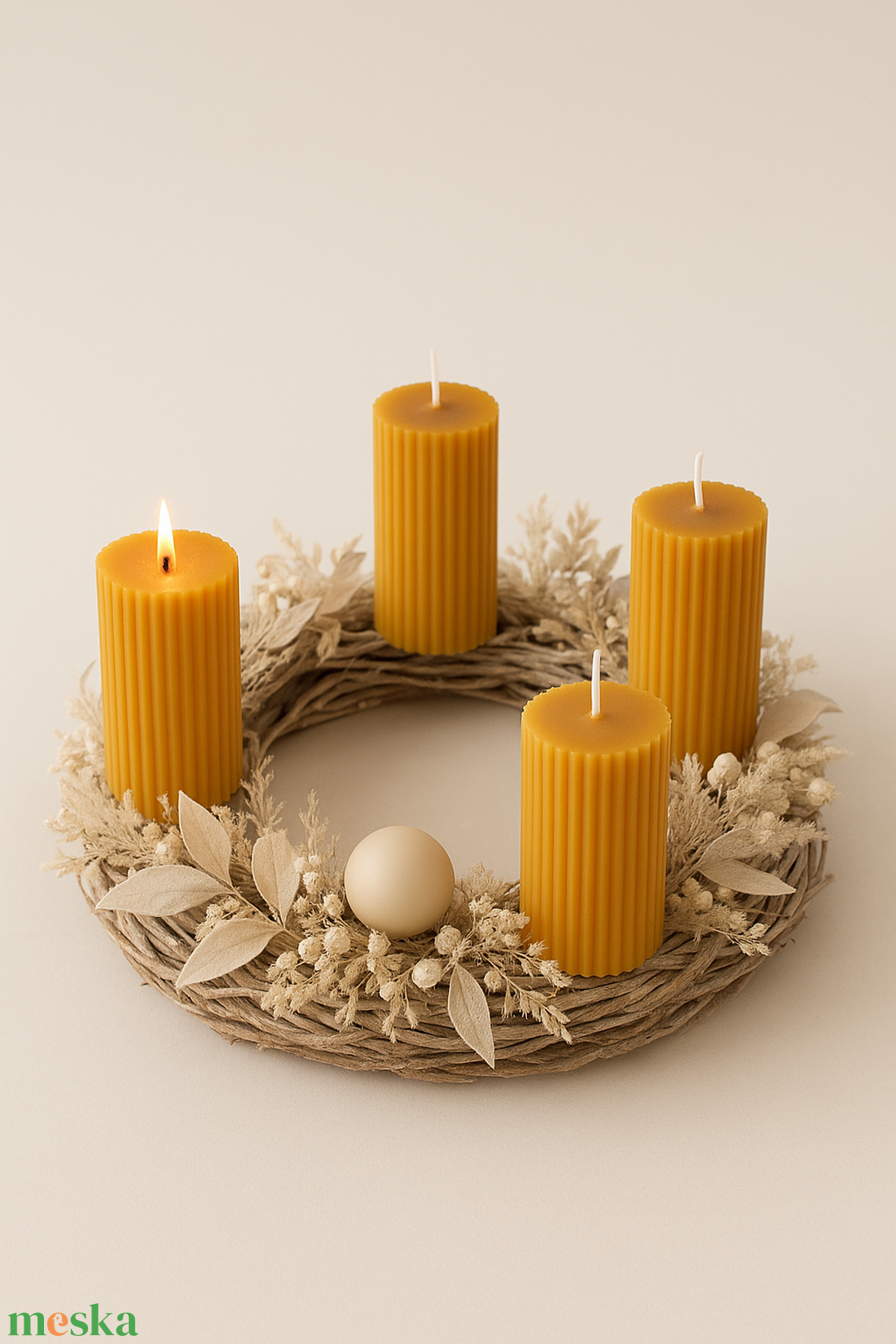 4 darabos méhviasz gyertya csomag - otthon & életmód - gyertya, illat, aroma - aromalámpa - Meska.hu