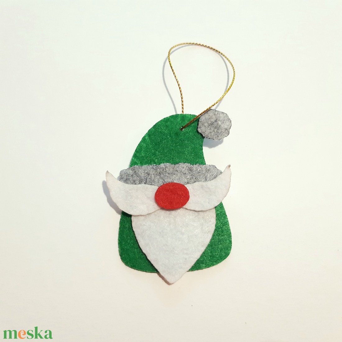 Mikulás manó függő díszek 6db - karácsony - karácsonyi lakásdekoráció - karácsonyfadíszek - Meska.hu