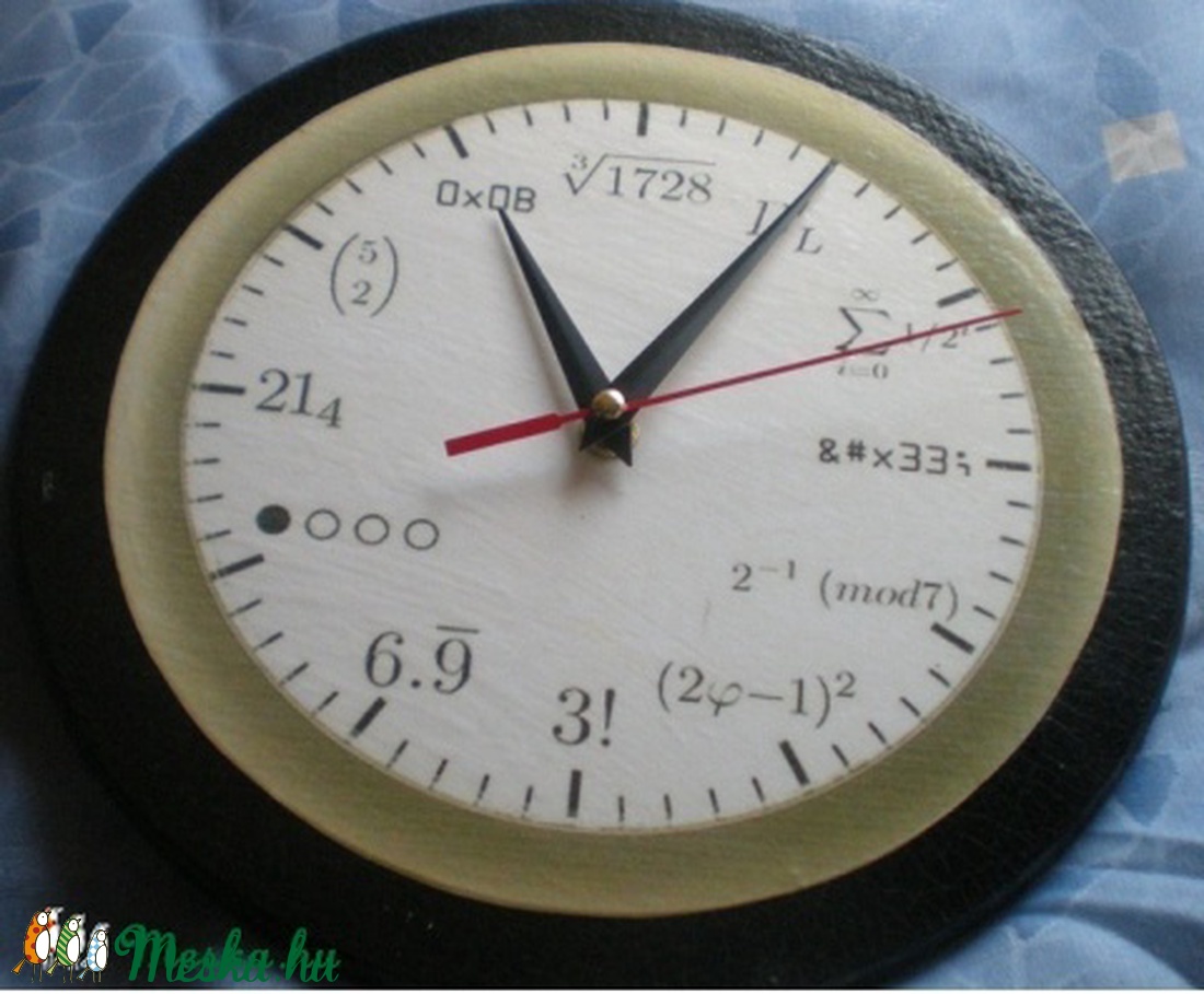 Fali óra matematika tudoroknak -  - Meska.hu