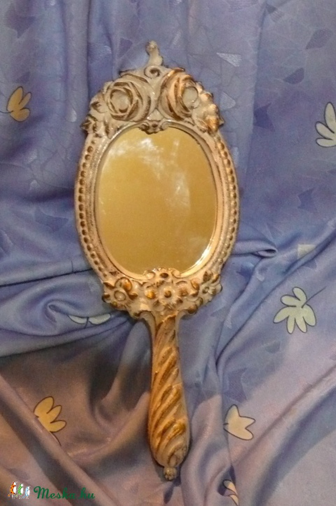 Fa faragott kézi tükör -  - Meska.hu