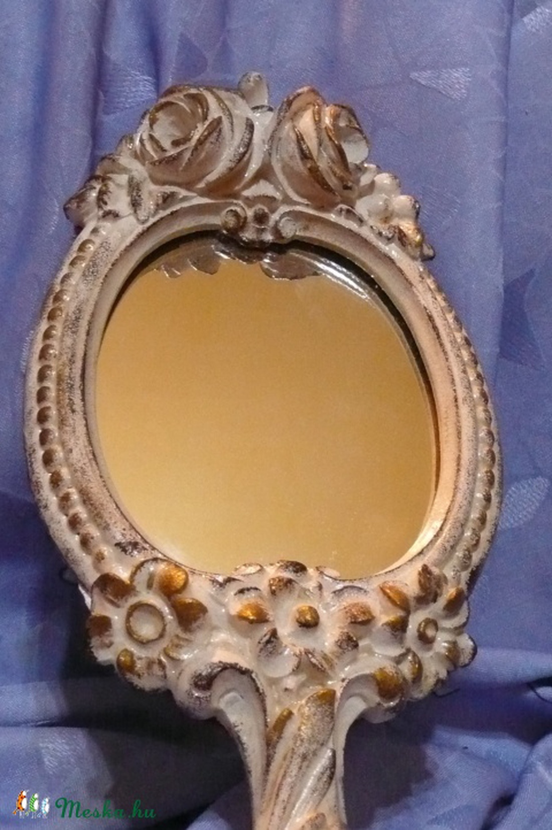 Fa faragott kézi tükör -  - Meska.hu