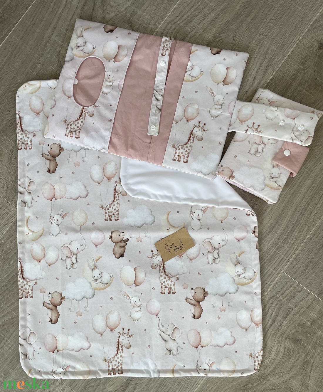 Újszülött alap szett - nyuszis/macis - táska & tok - pelenkatáska - pelenkatartó tok - Meska.hu