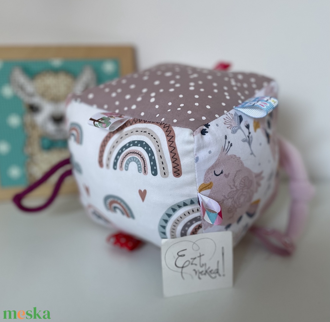 Babakocka - lányos, pasztell mintával - baba - mama - babalátogató ajándékcsomag - Meska.hu