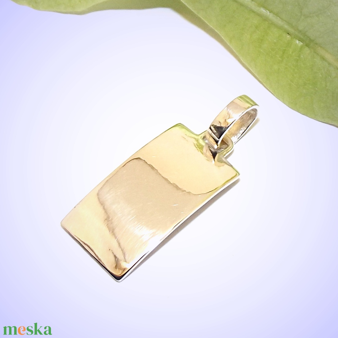 Kék tulipános téglalap, női ezüst medál (ETK.10) - ékszer - nyaklánc - medál - Meska.hu Kék tulipános téglalap, női ezüst medál (ETK.10) - ékszer - nyaklánc - medál - Meska.hu