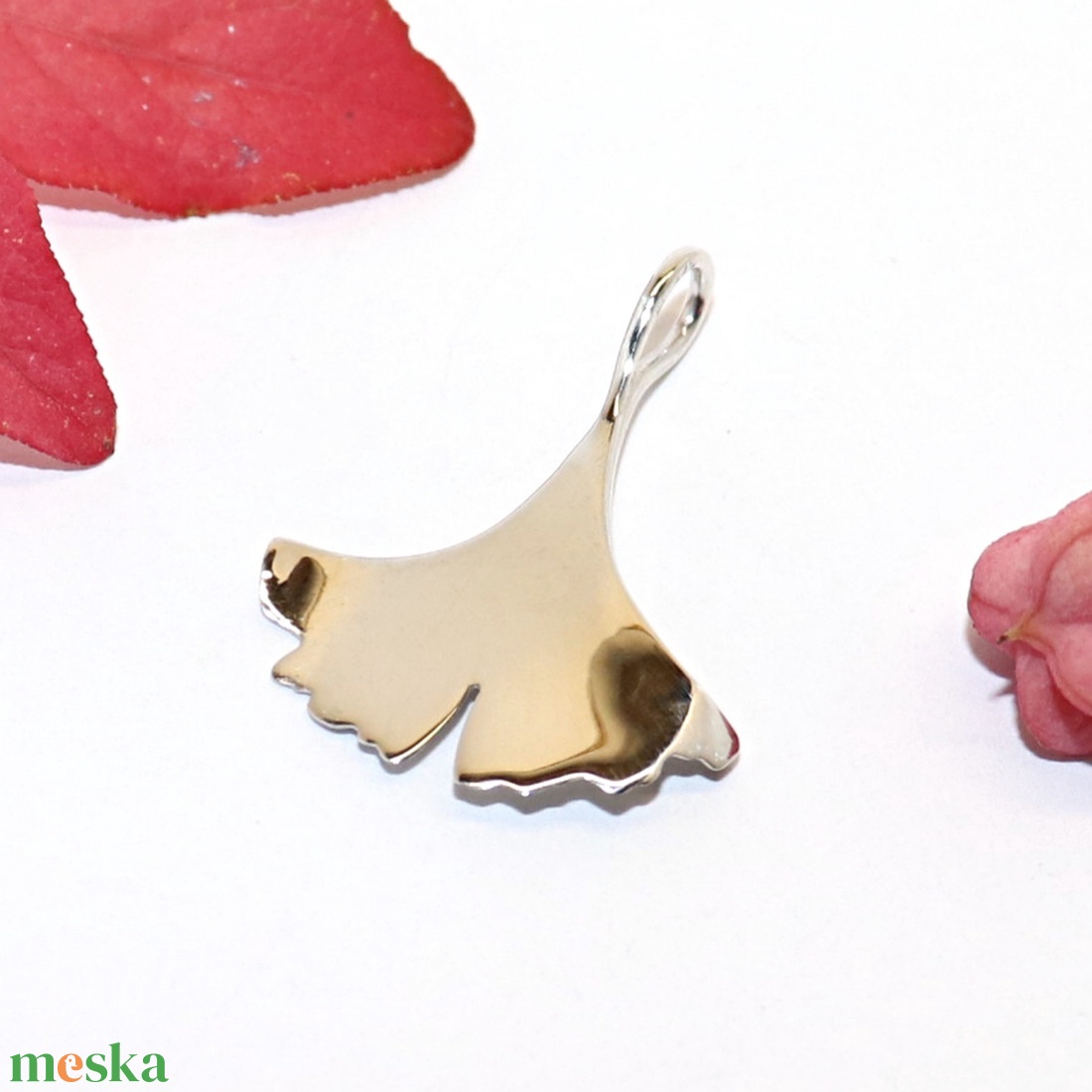 Ginkgo biloba, mattírozott, női ezüst medál (EGK.10) - ékszer - nyaklánc - medál - Meska.hu Ginkgo biloba, mattírozott, női ezüst medál (EGK.10) - ékszer - nyaklánc - medál - Meska.hu