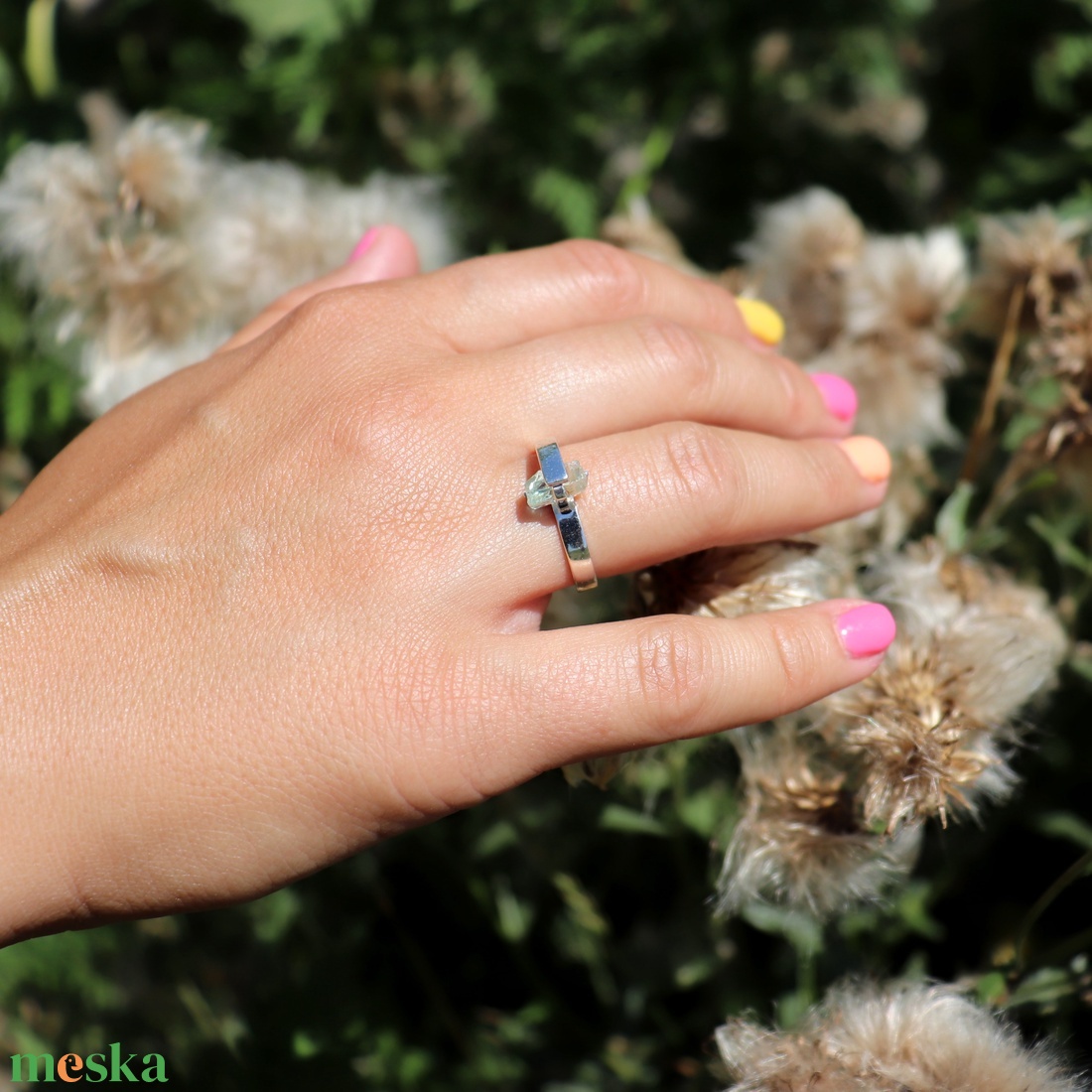 Berill, női ezüst gyűrű, 55-ös méret (EGY.194) - ékszer - gyűrű - statement gyűrű - Meska.hu