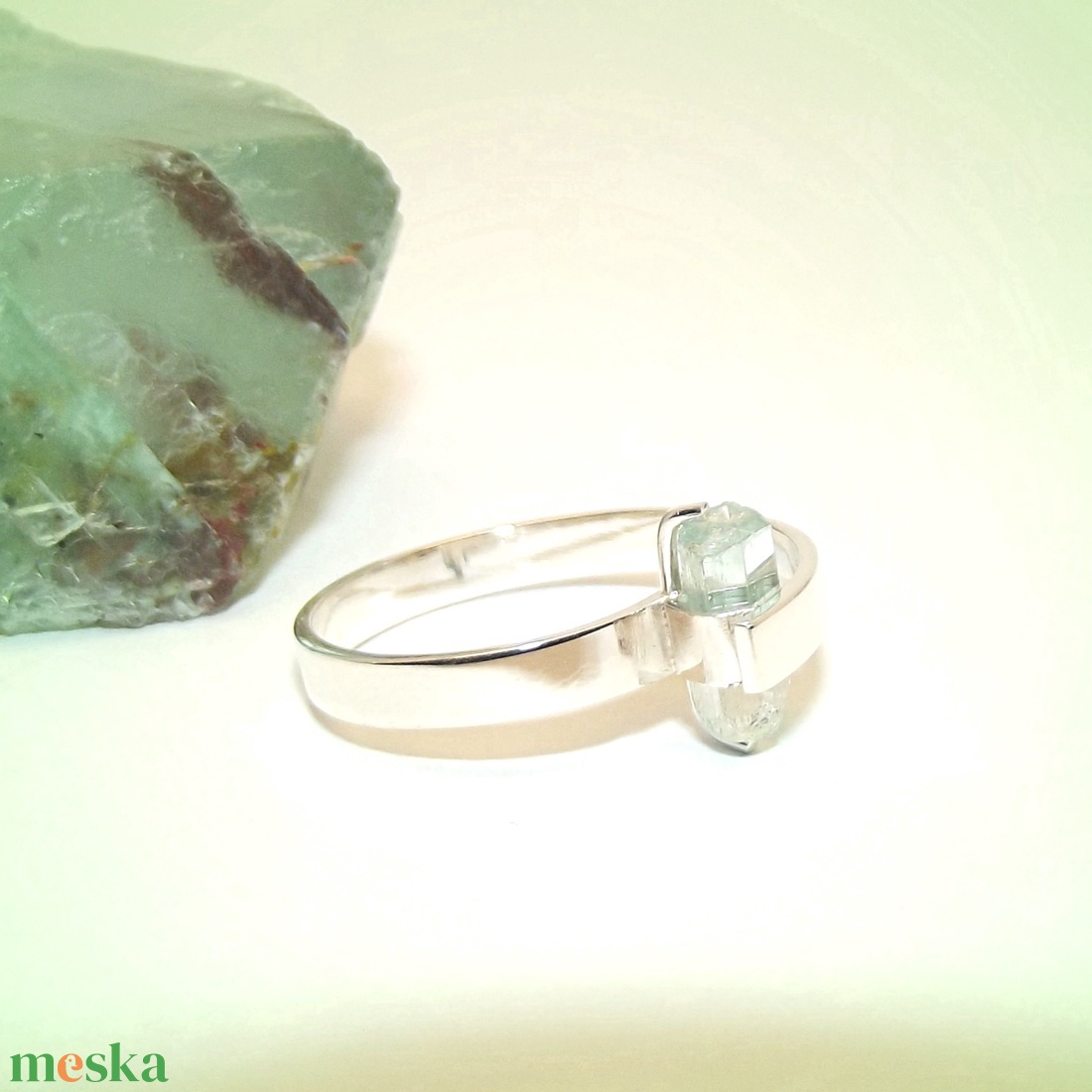 Berill, női ezüst gyűrű, 55-ös méret (EGY.194) - ékszer - gyűrű - statement gyűrű - Meska.hu