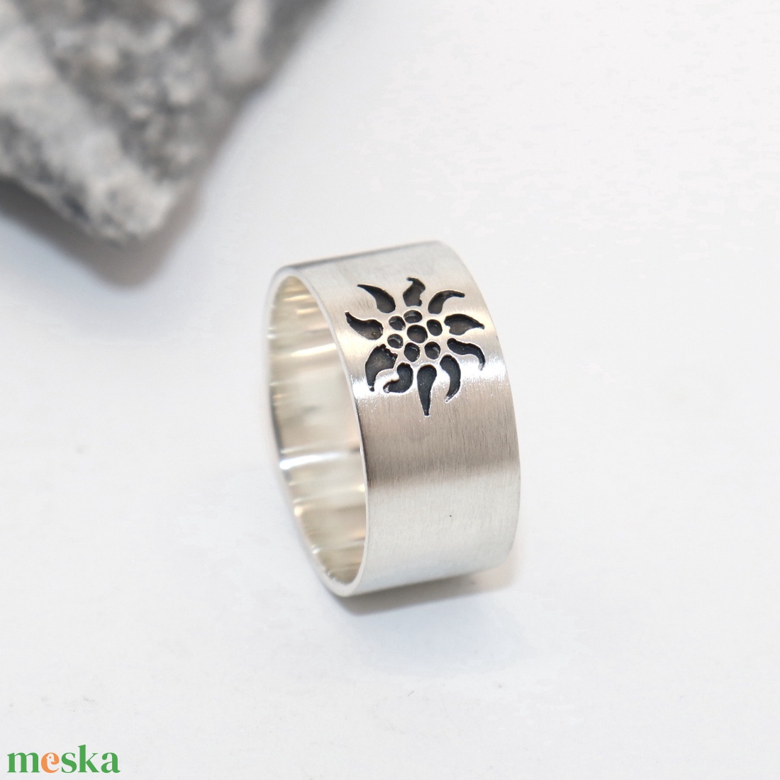 Havasi gyopár, női ezüst gyűrű (VSZÉ.42) - ékszer - gyűrű - statement gyűrű - Meska.hu