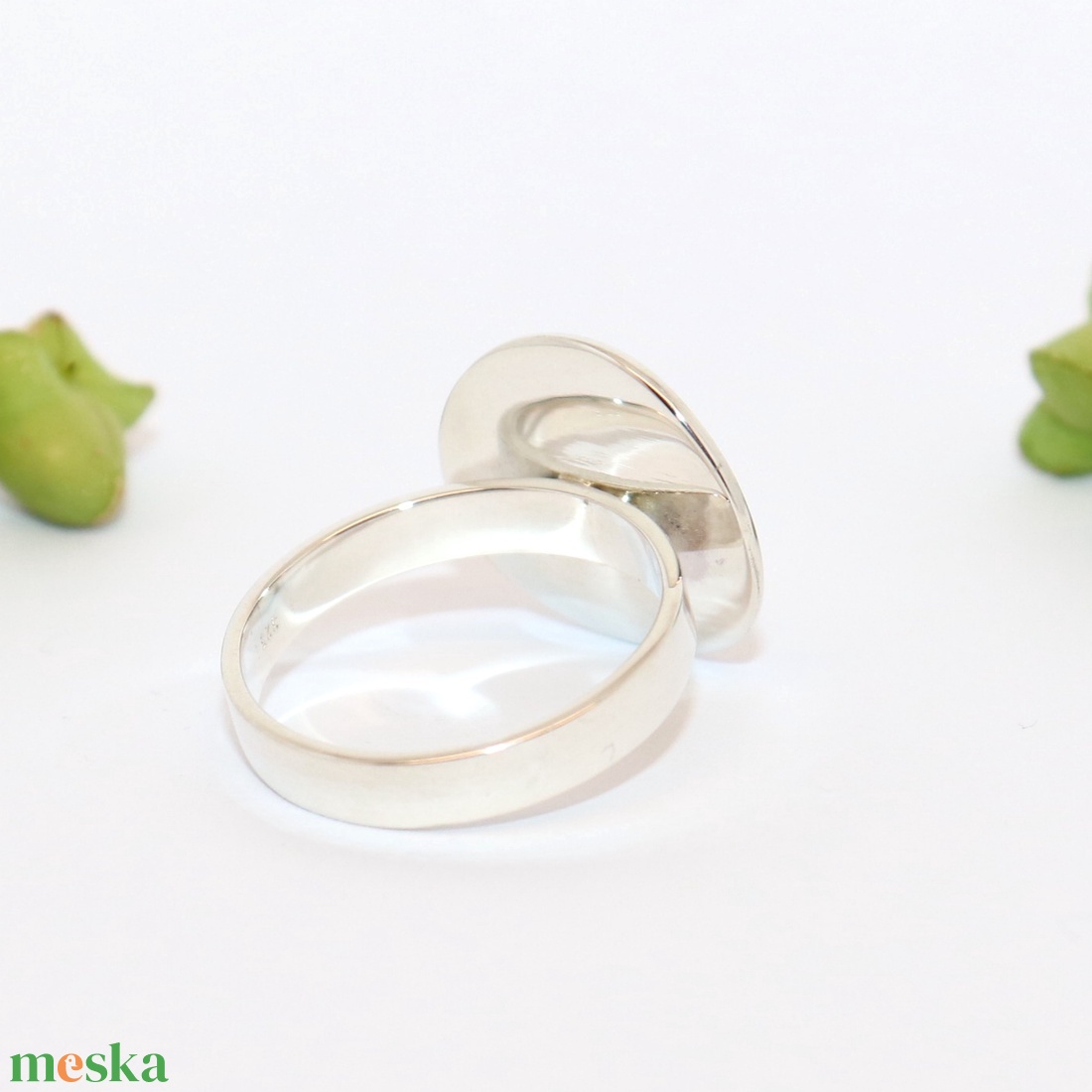 Piros rózsás, kerek, női ezüst gyűrű, 60-as méret, állítható (EGY.235) - ékszer - gyűrű - statement gyűrű - Meska.hu