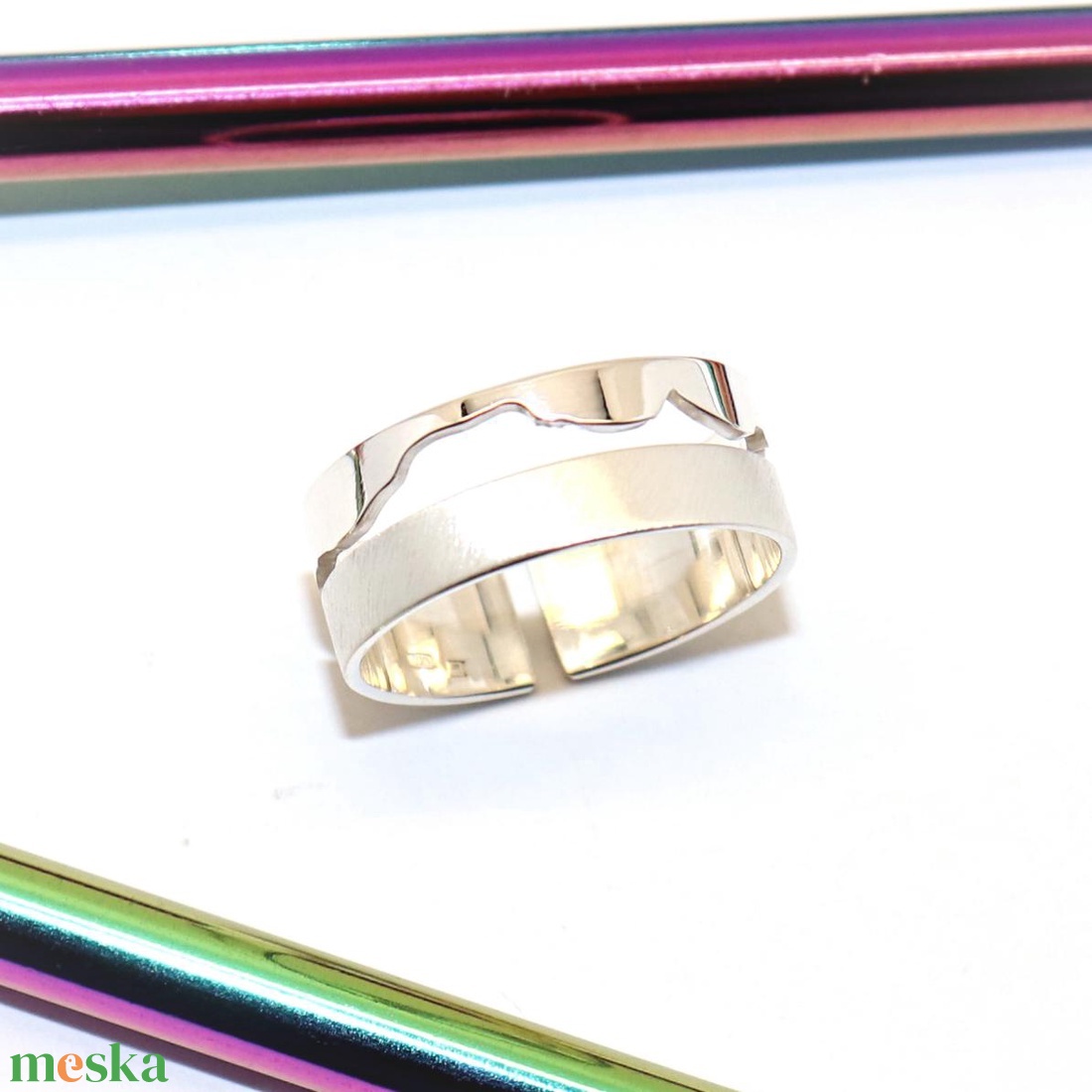 Badacsony, női vagy férfi ezüst gyűrű, 60-as méret, állítható (EGY.277) - ékszer - gyűrű - kerek gyűrű - Meska.hu