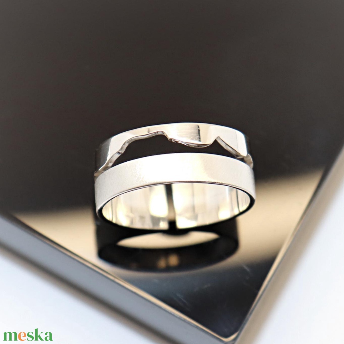 Badacsony, női vagy férfi ezüst gyűrű, 60-as méret, állítható (EGY.277) - ékszer - gyűrű - kerek gyűrű - Meska.hu