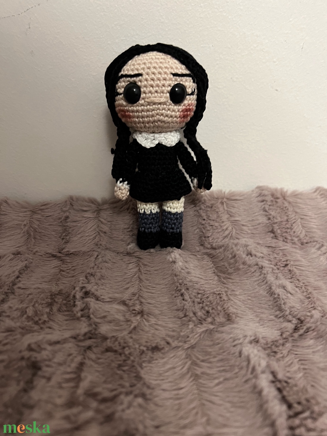 Wednesday Addams Amigurumi figura - játék & sport - plüssállat & játékfigura - más figura - Meska.hu