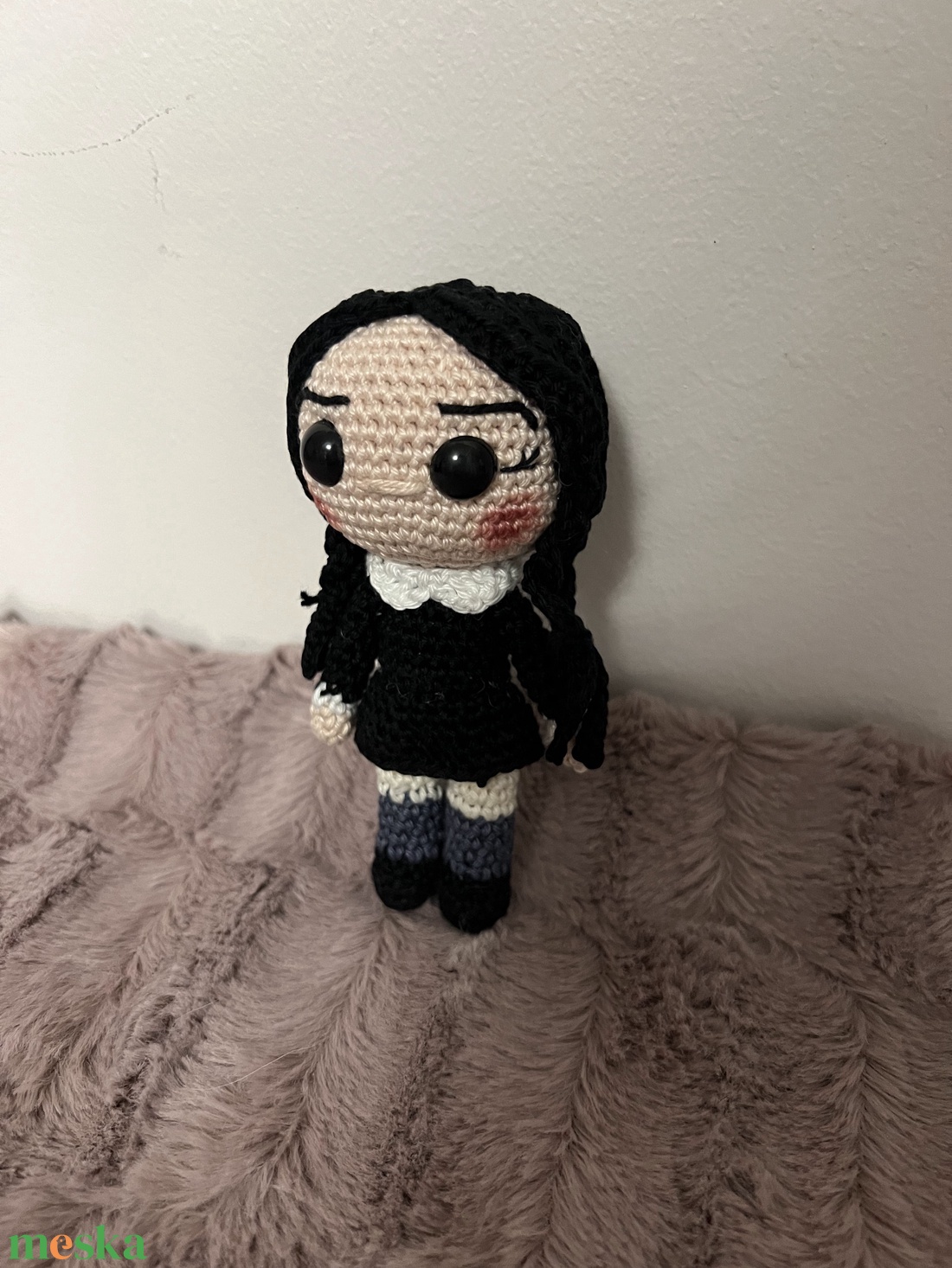 Wednesday Addams Amigurumi figura - játék & sport - plüssállat & játékfigura - más figura - Meska.hu