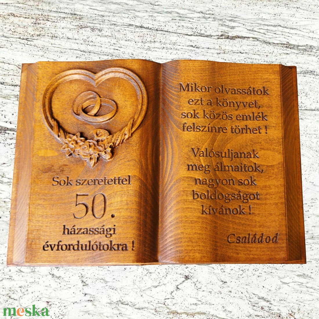 fakönyv 50. házassági évfordulóra ajándék - otthon & életmód - dekoráció - dísztárgy - Meska.hu fakönyv 50. házassági évfordulóra ajándék - otthon & életmód - dekoráció - dísztárgy - Meska.hu
